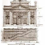 Design for the Spanish Church, Showing the Original Exterior Staircase