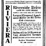 September 10, 1911: Advertisement for Riviera Apartments