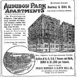 Advertisement for the Audubon Park Apartments: New York Times, September 2, 1906.