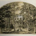 Woodcut of the Audubon house from "Homes of American Authors"